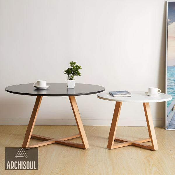 Lot 2 Tables basse ronde