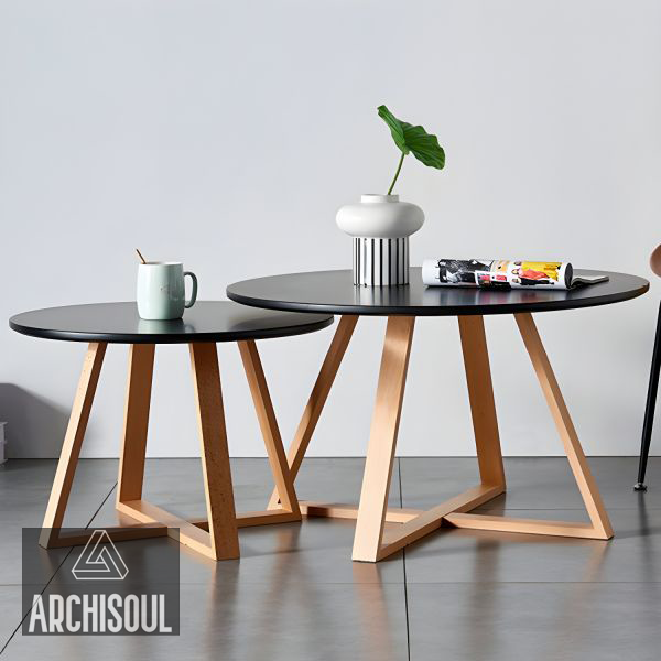 Lot 2 Tables basse ronde