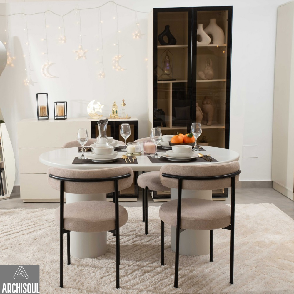 Pack Table WOOD + 4 Chaises Ronde