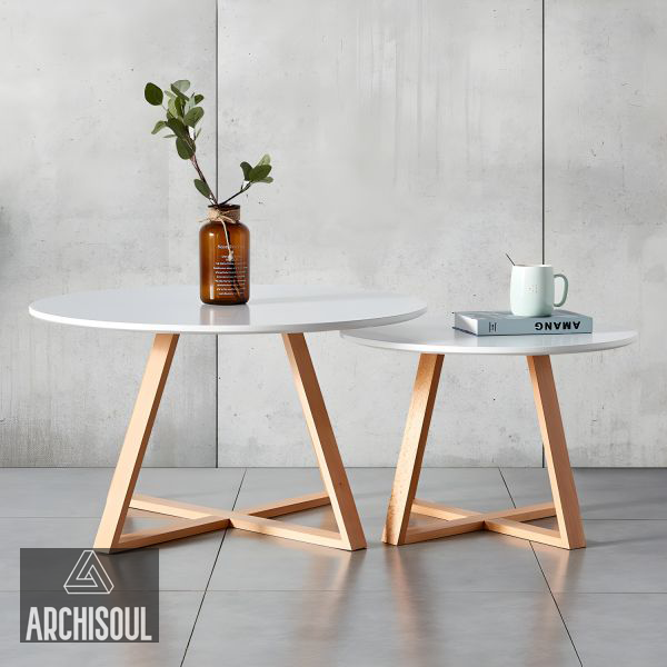 Lot 2 Tables basse ronde