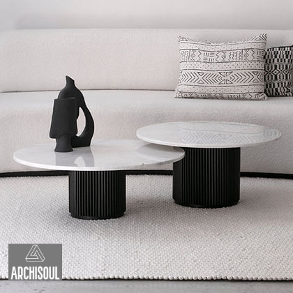 Table duo Texas en marbre