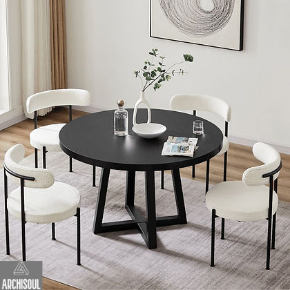Table à manger Morello + 4 Chaises Ronde